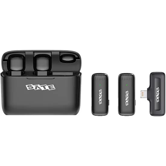 Microfone Sem Fio Satellite A-MK242 Lightning - Preto