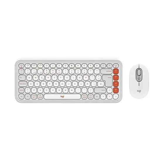 Logitech Teclado + Mouse Pop Icon Combo Esp 920-013055 White