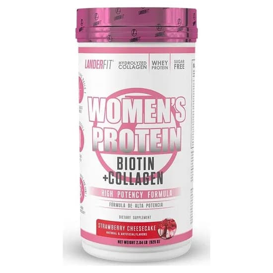 Landerfit Whey Protein Womens Biotin + Collagen 925G - Strawberry Cheesecake
