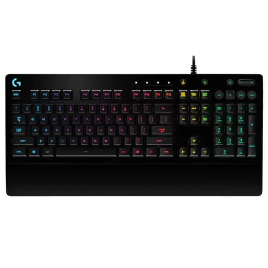 Teclado Gamer Logitech G213 Prodigy 920-008084 RGB USB Inglês - Preto