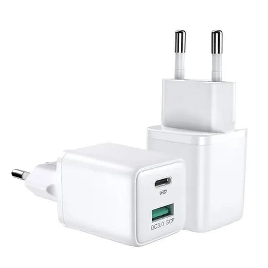 Carregador Rapido Joyroom Inteligente Mini de Doble Fuente de 30W L-QP303