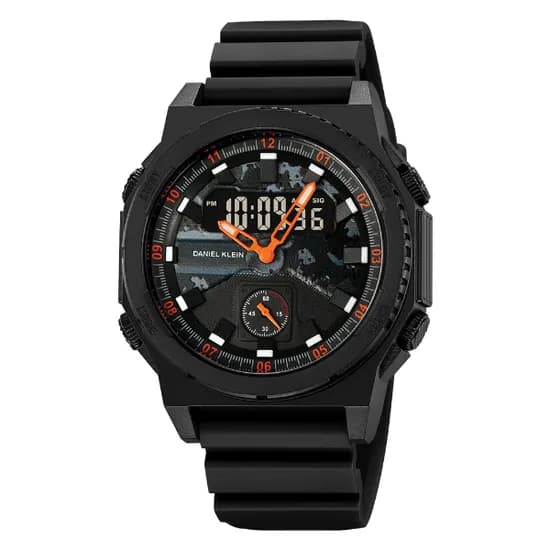 Relogio Digital Masculino Daniel Klein DK.2355-3 Summer 25 / Pulseira de Silicone - Preto