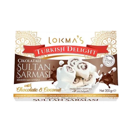 Lokmas Delight Rolllos de Coco Con Chocolate 300G