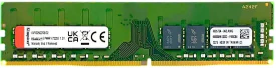 Memória Kingston 32GB 3200MHZ DDR4 CL22 KVR32N22D8/32