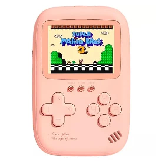Console Portatil Game Box Power Bank DY-13 500 Jogos - Rosa