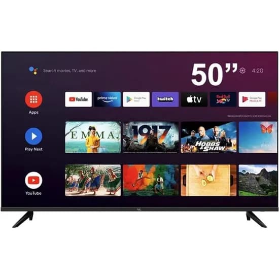 TV LED 50" Mtek MK50FSAU 4K Smart Android Wi-Fi Bluetooth