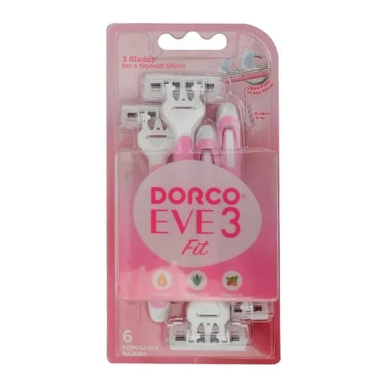 Aparelho para Depilar Descartavel Dorco Eve 3 Fit 3 Lâminas X4 Unidades