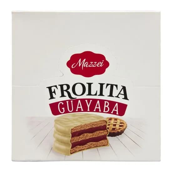 Alfajor Mazzei Recheado Doce de Goiaba Cobertura Chocolate Branco Caixa 12X65G