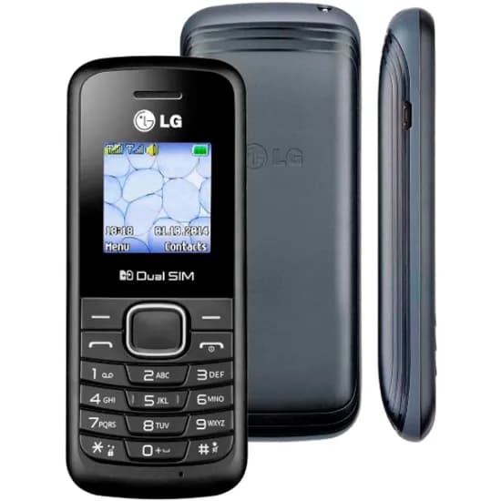 Celular LG LG-B220 Dual Sim / 3G / 32MB / 32MB / Tela 1.45" / Lanterna / FM - Preto