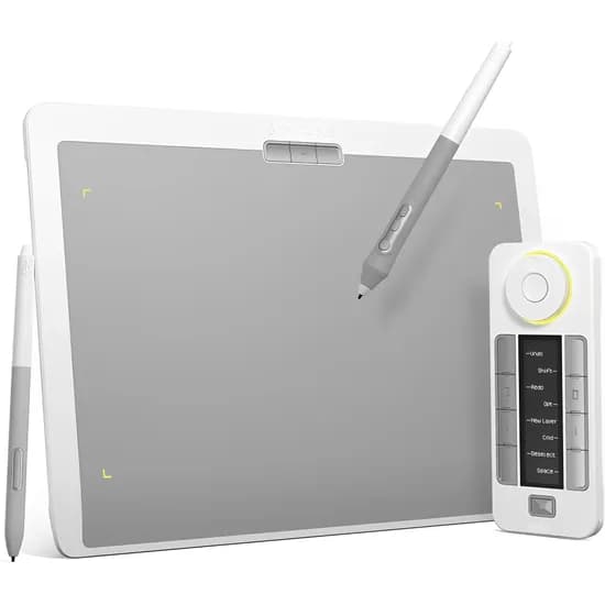 Tablet Gráfica Xencelabs BPH1212W-K02-A Pen Tablet Small 12" Caneta + Controle - Branco