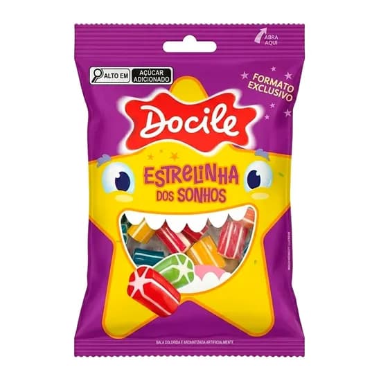 Bala de Gelatina Docile Estrelinha Pacote 70G