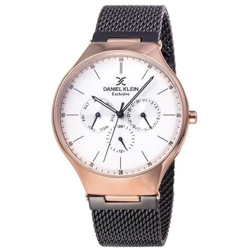 Relógio Analógico Daniel Klein Exclusive DK11820-5 Masculino, Metal - Preto e Rosa Ouro