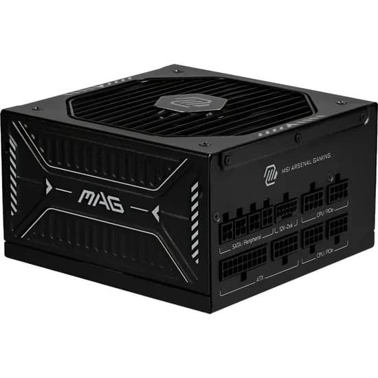 Fonte de Alimentação MSI Mag A1000GLS PCIE5 80 Plus Gold Full Modular 1000 W - Preto
