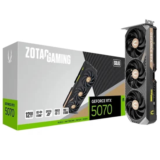 VGA RTX5070 12GB Zotac Gaming Solid Oc Edition 288-1N764-301Z6 ZT-B50700J-10P