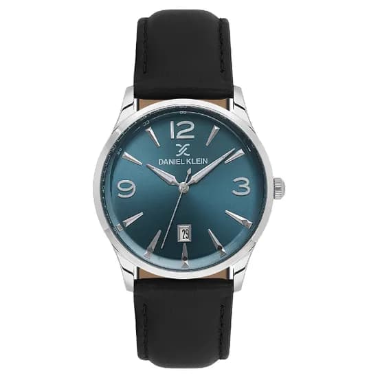 Relogio Analógico Masculino Daniel Klein DK.6.14034-3 Premium Gent / Pulseira de Couro - Preto/Prata
