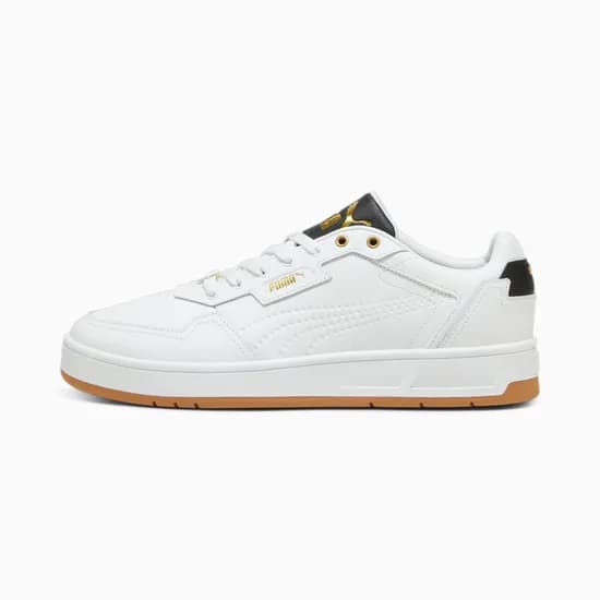Calzado Puma Court Classic Lux Dorado Blanco