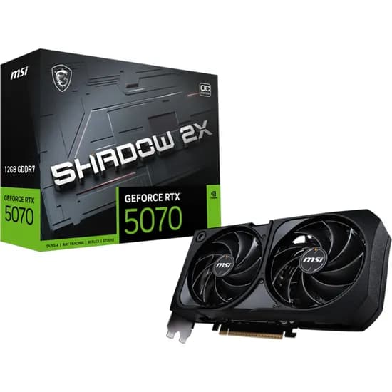 Placa de Vídeo MSI Geforce RTX 5070 Shadow 2X Oc 12GB GDDR7
