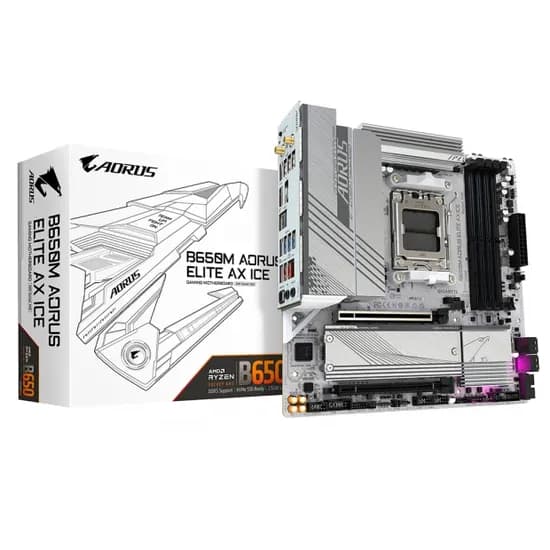 MB AM5 Gigabyte B650M Aorus Elite Ax Ice DDR5/Wifi WIFI6E/HDMI/DP