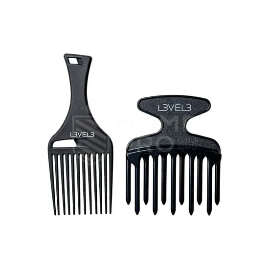 Kit L3VEL 3 Pentes Garfo Hair Pick 2 Peças