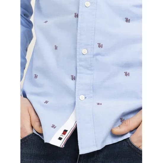 Camisa Tommy Hilfiger Masculino MW0MW12204-0GZ-01 s Copenhagen Blue