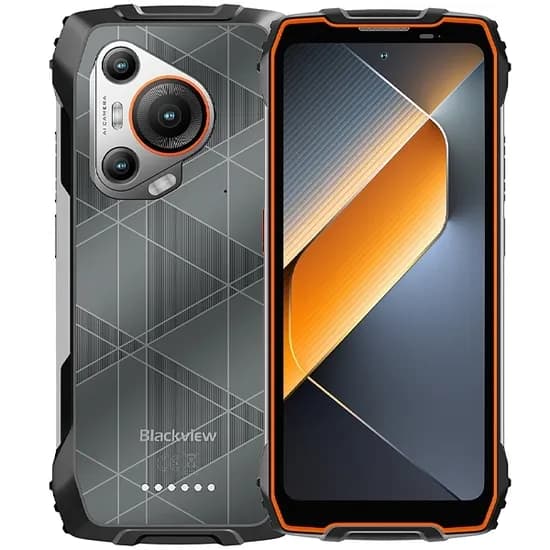 Celular Blackview BL7000 5G NFC Dual Sim de 256GB/8GB Ram de 6.78" 50+20MP/32MP - Preto Laranja