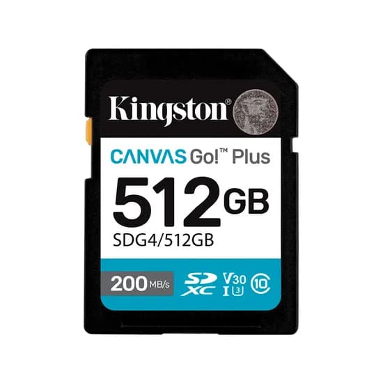Cartão de Memória Kingston SDG4/512GB Canvas Go! Plus - 512GB - SD - 200MB/s