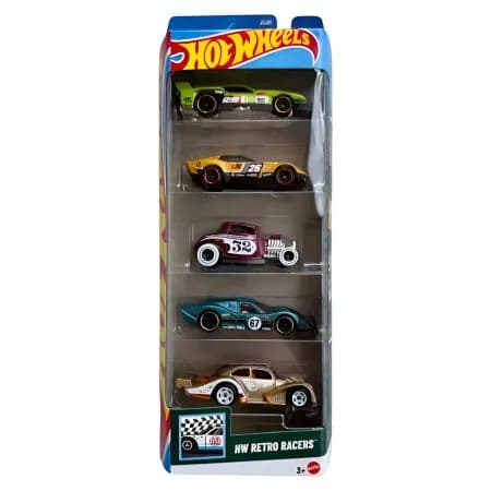 Car Hot Wheels 5 Pack HW Retro Racers JBJ86