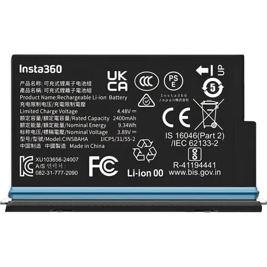 Bateria INSTA360 para Câmera INSTA360 X5 - Cinsbaha