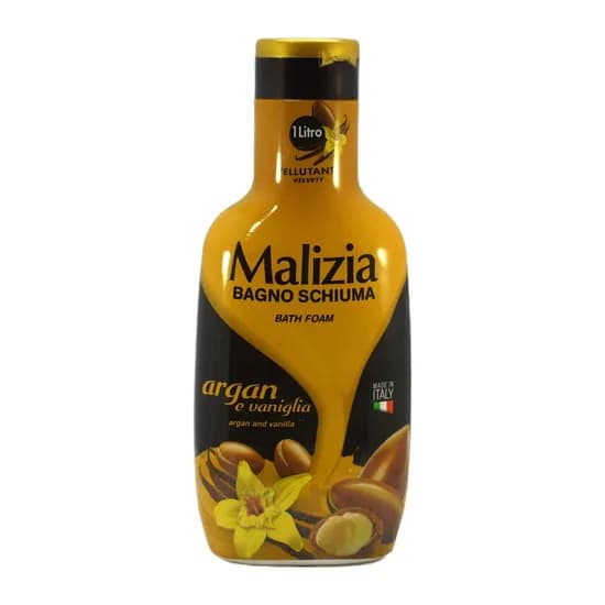 Sabonete Liquido Malizia Bagno Schiuma Argan e Baunilha 1L