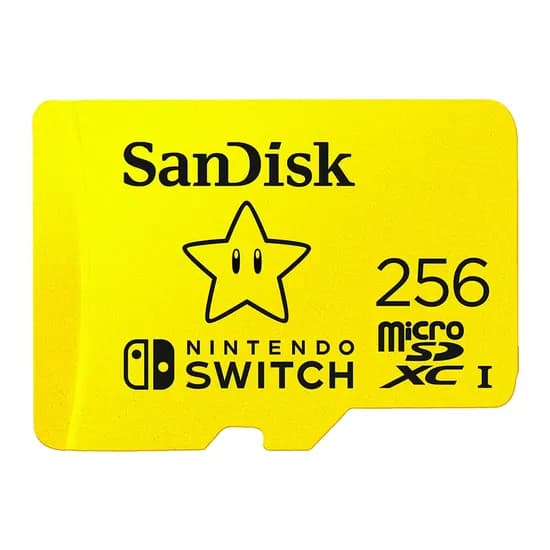 Cartão de Memória Micro SD Sandisk Nintendo Switch 256GB 100MBS - SDSQXAO-256G-GNCZN