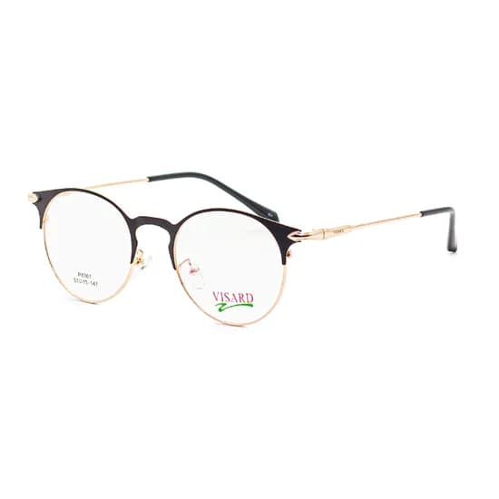 Armação para Óculos de Grau Visard P8301 C1 Tam. 51-15-141MM - Preto/Dourado