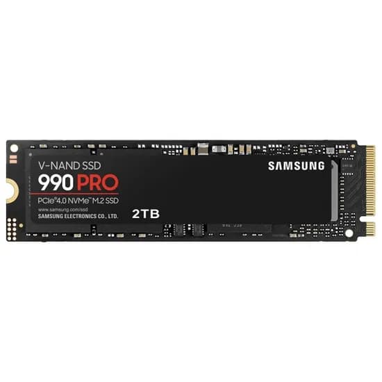 SSD Samsung 990 Pro, GEN4, 2TB, M.2 Nvme, Leitura Até 7450MB/s, Gravação 6900MB/s, MZ-V9P2T0BW 7450MB-s
