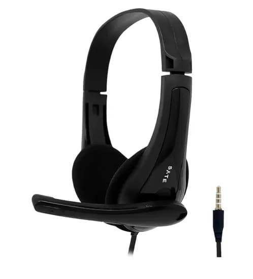 Microfone + Fone Headset Satelite AE-219 3.5MM Preto