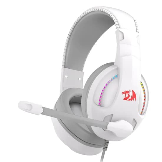 Fone de Ouvido Headset Gamer Redragon H211W Cronus RGB - com Fio - Branco