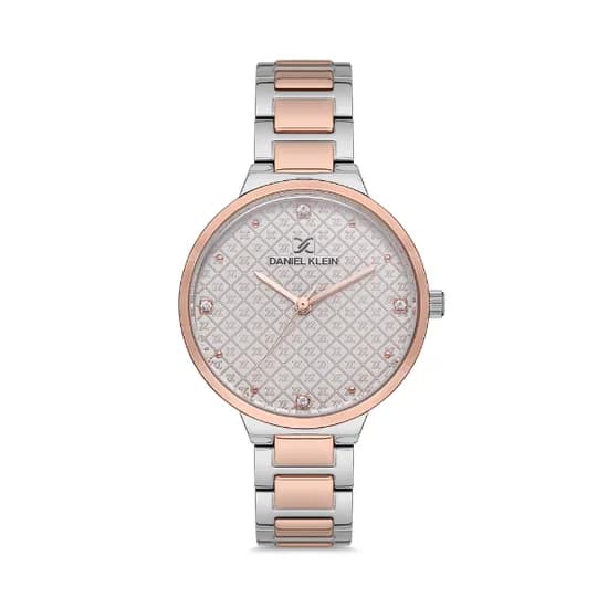 Relógio Analógico Feminino Daniel Klein Premium DK.1.12529-3 - Prata/Rosa Ouro