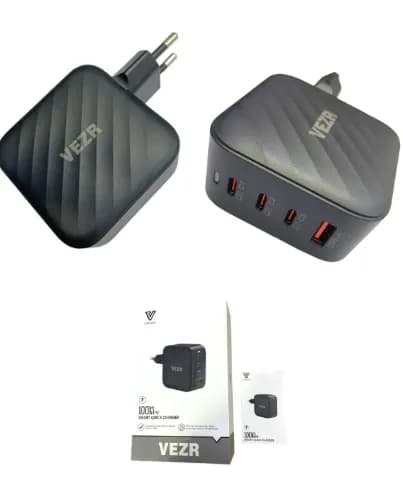 Carregador Vezr (Tipo-C/Tipo-C/Tipo-C/USB) VF04 100W