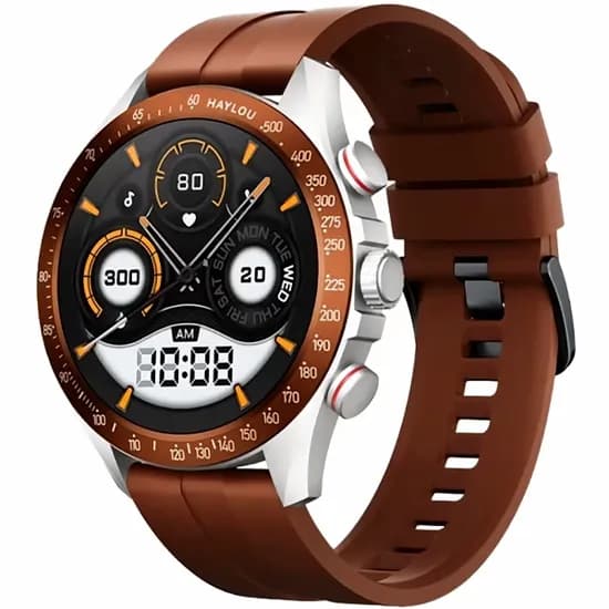 Relógio Haylou Solar Pro com Bluetooth - Prata/Marrom
