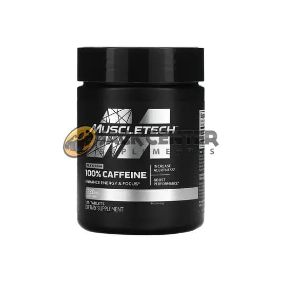 Cafeína 220 MG – Muscletech – 125 Comprimidos (Platinum 100% Caffeine)