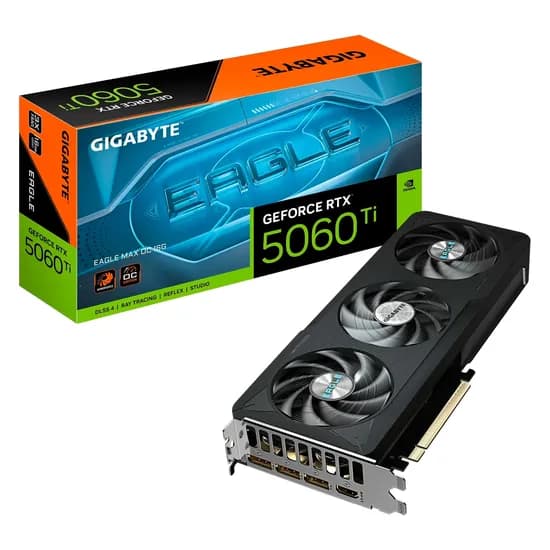 Placa de Vídeo Gigabyte Eagle Max Oc Nvidia Geforce RTX-5060TI 16GB GDDR7 - GV-N506TEAGLEMAX