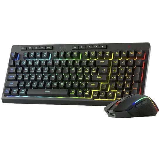 Kit Mouse e Teclado Redragon S142 - 7200 Dpi - Inglês - Preto