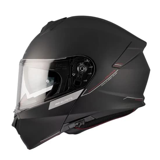 Capacete MT Helmets Genesis SV Solid A1 - Articulado - Tamanho M - com Óculos Interno - Matt Black