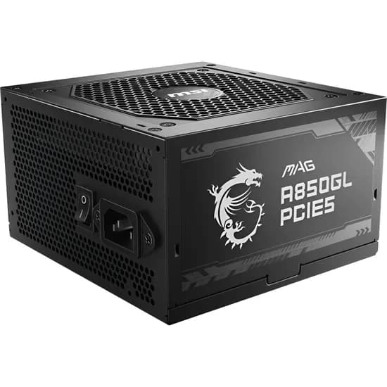 Fonte de Alimentação MSI Mag A850GL PCIE5 80 Plus Gold Full Modular 850 W - Preto