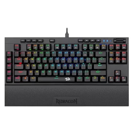 Teclado Gamer Redragon Broadsward K588RGB Switch Red - Preto