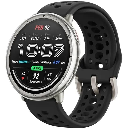 Relógio Amazfit Active 2 A2437 com GPS/Bluetooth - Prata/Preto (Anatel)