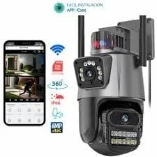 Câmera IP Satellite A-CAM009D 2 Câmeras Externas Wi-Fi - Cinza/Preto