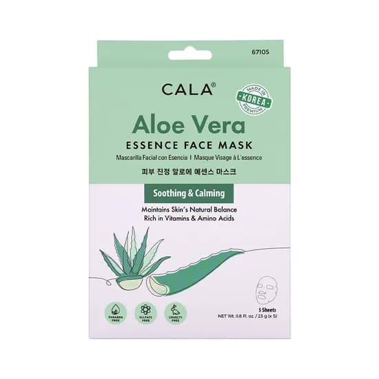 Mascarilla Facial Cala Aloe Vera 5 Piezas