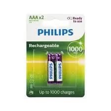 Pilha Recarregavel Philips AAA 1000MAH c/2
