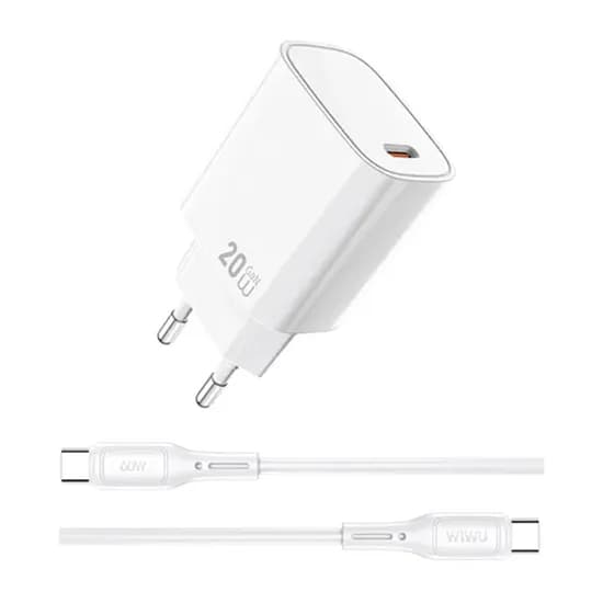 Cabo Wiwu Charger c/USB-C para USB-C WI-G007 - Branco