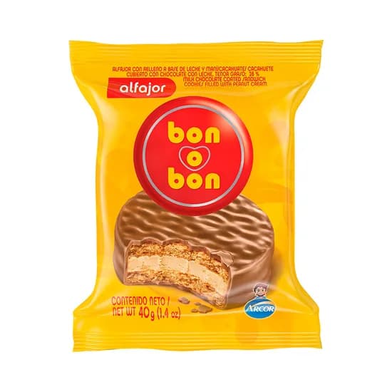 Alfajor Arcor Bon O Bon Chocolate Con Leche 40G