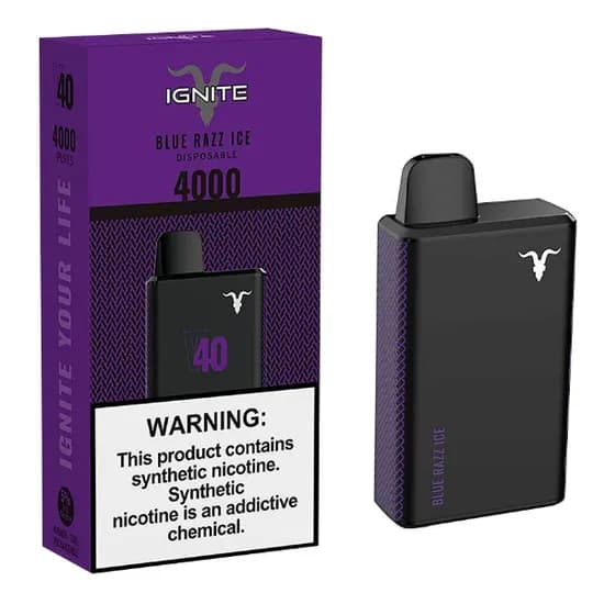 Vaper Ignite V40 4000 Puff Blue Razz Ice
